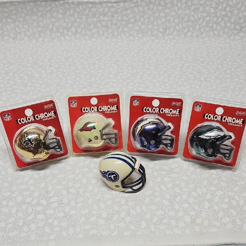 NFL Riddell Color Chrome Football Helmet Cardinals Chargers Eagles Saints Titans